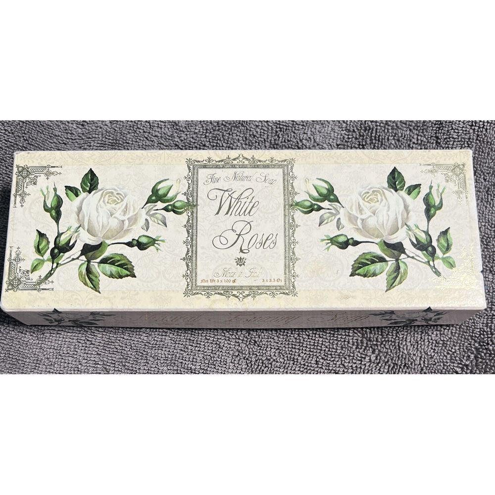 Saponificio Varesino Fine Natural‎ Soap White Roses Soaps Made In Italy 3x 3.5oz